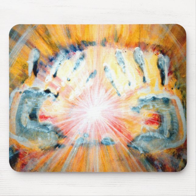 Heilende Hände Mousepad (Vorne)