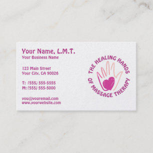 Heilende Handmassage-Therapie-Visitenkarten Visitenkarte