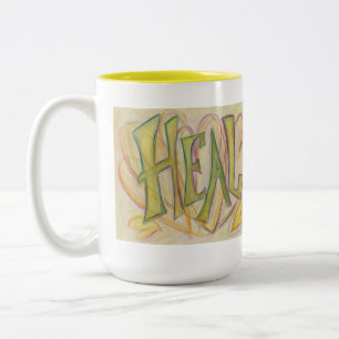 Heilende Herzen Inspiration Word Art Kaffeemübel Zweifarbige Tasse