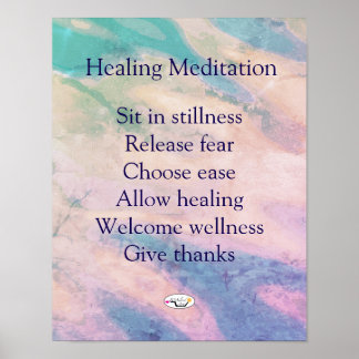 Heilende Meditationsdruck Poster