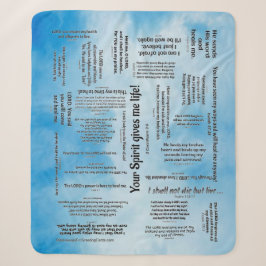 Heilende Schrifts-Decke - blaue Wolken Sherpadecke