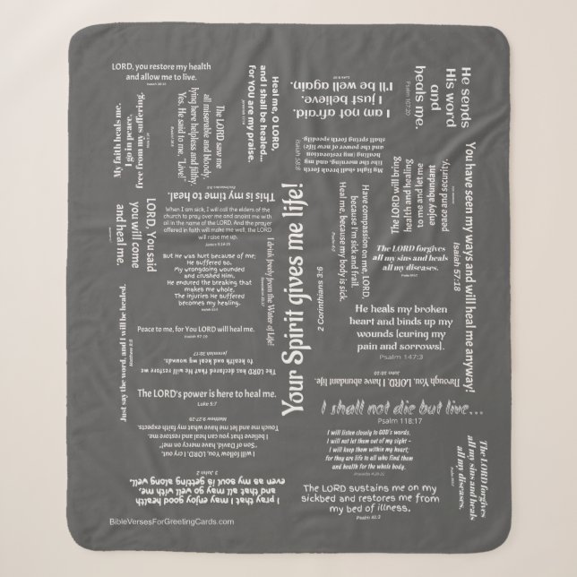 Heilende Schrifts-Decke - Holzkohle Sherpadecke (Vorderseite)