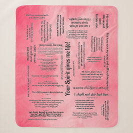 Heilende Schrifts-Decke - rosa Wolken Sherpadecke
