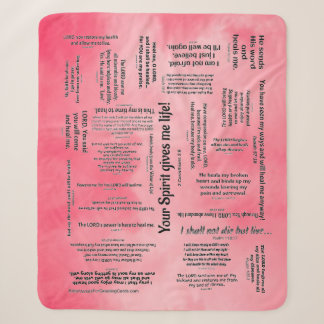 Heilende Schrifts-Decke - rosa Wolken Sherpadecke
