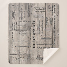 Heilende Schrifts-Decke - Woodgrain Sherpadecke