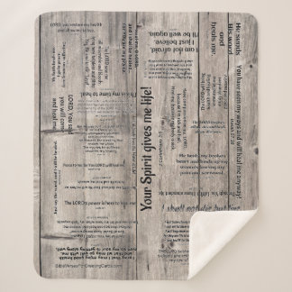 Heilende Schrifts-Decke - Woodgrain Sherpadecke
