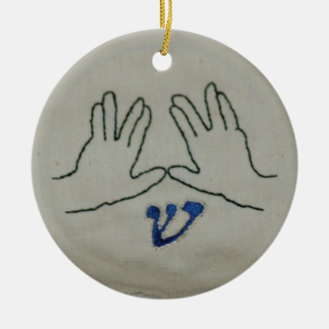 Heilende Segen-Amulett-Verzierung Keramik Ornament (Vorne)
