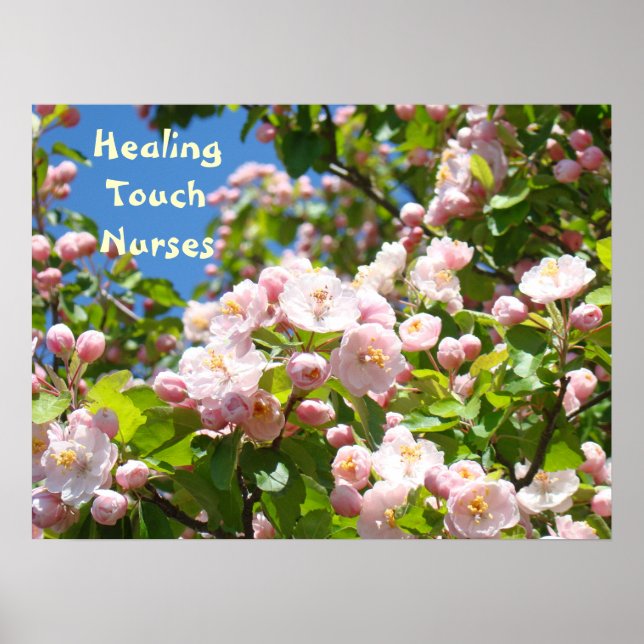 Heilende Touch pflegt Plakate die rosa (Vorne)
