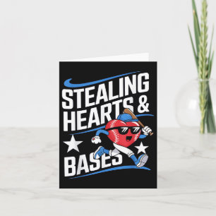 Heilende und Bases Baseball Valentinstag Karte