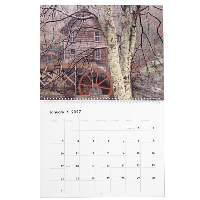 Heilende Wege u. Plätze Kalender (Jan 2027)