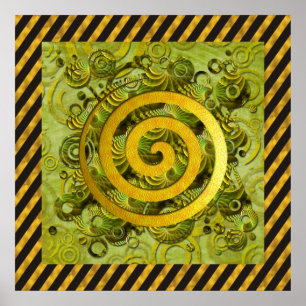 Heilender Power   Goldene Streifen Poster