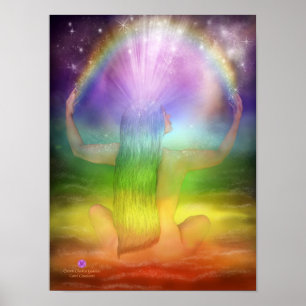 Heilendes Krone Chakra Göttin-Kunst-Plakat/Druck Poster