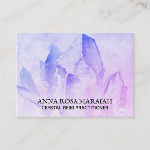 *~* Heiler Reiki Yoga Crystal Healer Amethyst Visitenkarte