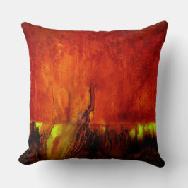 Heilfarben RED Throw Kissen -2 Verschiedene Seiten