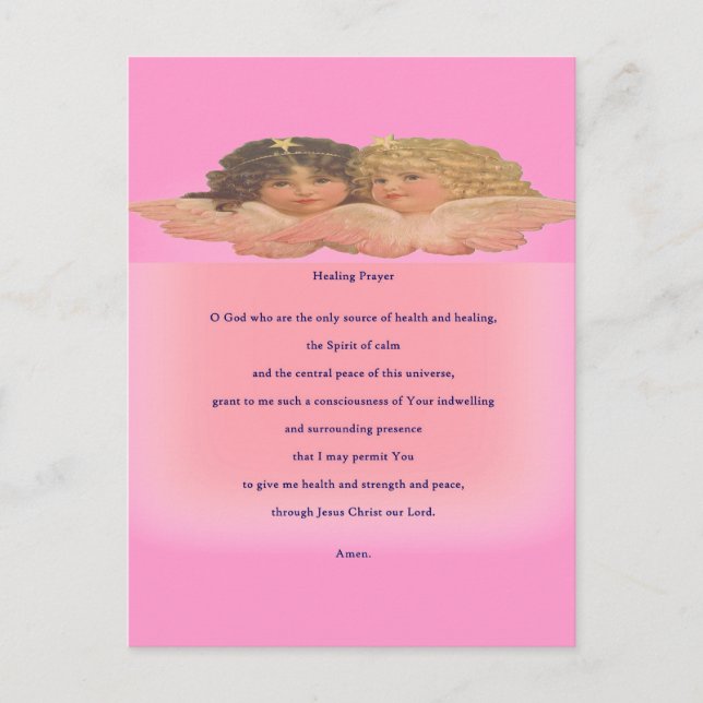Heilgebet für sie postkarte (Vorderseite)