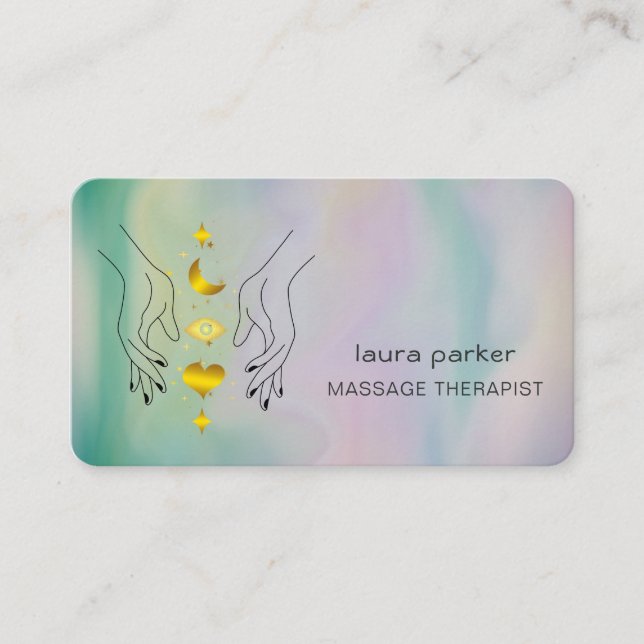 Heilhandmassage Thearapist Holistische Fitness Visitenkarte (Vorderseite)