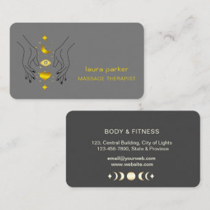 Heilhandmassage Thearapist Holistische Fitness Visitenkarte
