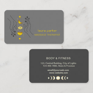 Heilhandmassage Thearapist Holistische Fitness Visitenkarte