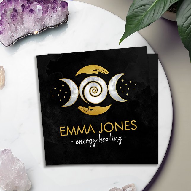 Heilhandschuhe - Dreifachmond Quadratische Visitenkarte (Von Creator hochgeladen)