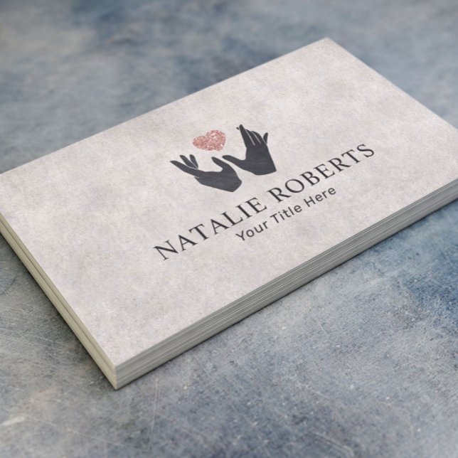 Heilhandschuhe und Vintage Massagetherapie Visitenkarte (Von Creator hochgeladen)