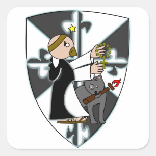 Heilig-Dominic-Aufkleber Quadratischer Aufkleber