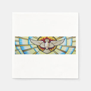 Heilig-Geist-Taube-Buntglas Serviette