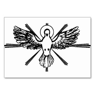 Heilig-Geist-Taube Religiöse Firmung und Frieden Tischnummer