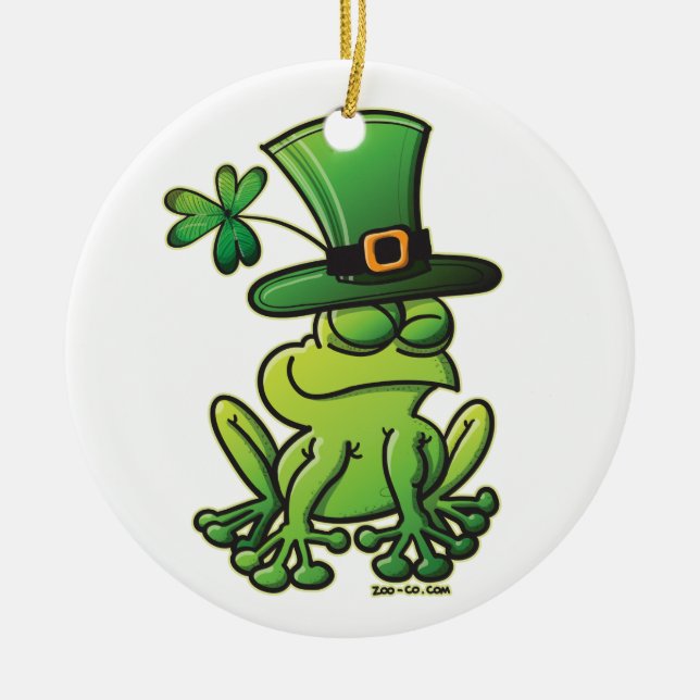 Heilig-Patrick-Tag-Frosch Keramik Ornament (Vorne)