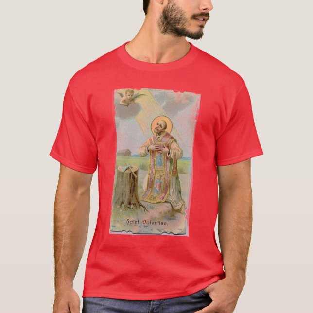 Heilig-Valentinsgruß-katholischer Priester u. T-Shirt (Vorderseite)