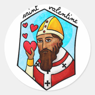 Heilig-Valentinsgruß Runder Aufkleber