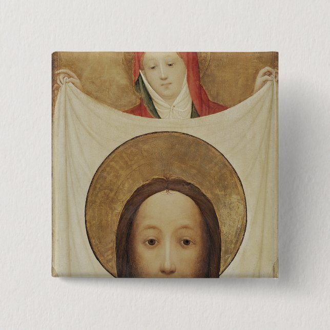 Heilig-Veronica mit dem Sudarium, c.1420 Button (Vorderseite)