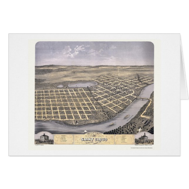 Heilig-Wolke, panoramische Karte Mangans - 1869 (Vorderseite (Horizontal))