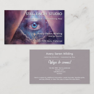 Heilige Achse Drittes Auge Design Visitenkarte
