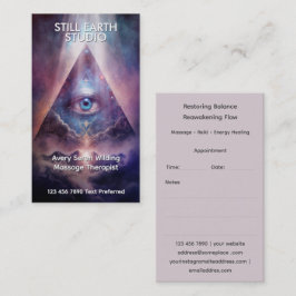 Heilige Achse | Drittes Auge Design Visitenkarte