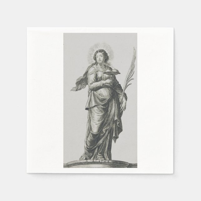Heilige Agatha von Sizilien Serviette (Vorderseite)