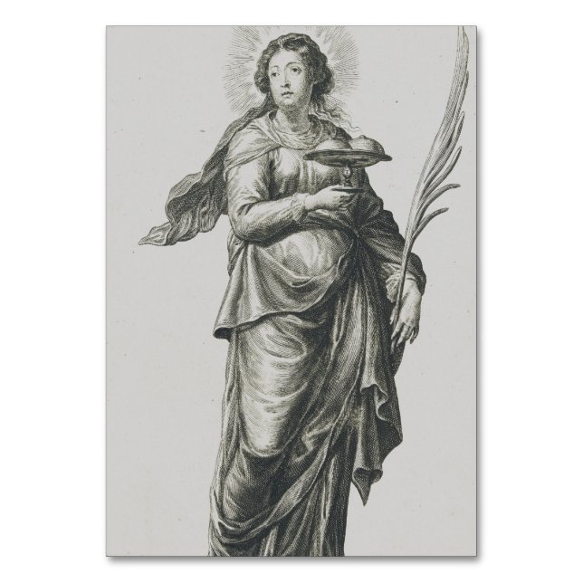 Heilige Agatha von Sizilien Tischnummer (Vorderseite)