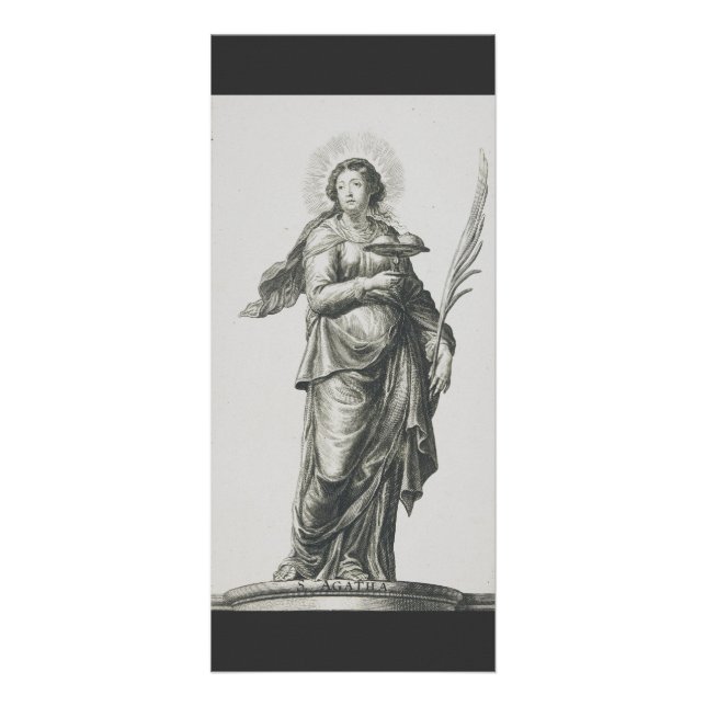 Heilige Agatha von Sizilien Werbekarte (Vorne)