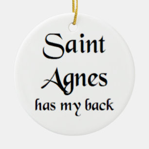 Heilige Agnes Kaffeetasse Keramik Ornament