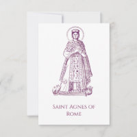 Heilige Agnes von Rom Heilige Karte