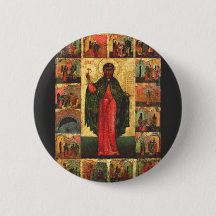 Heilige Anastasia die Befreierin Byzantinische Kun Button