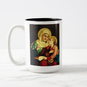 Heilige Anna und Jungfrau Maria Zweifarbige Tasse