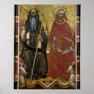 Heilige Anthony Abbot und Eligius - Malerei Poster