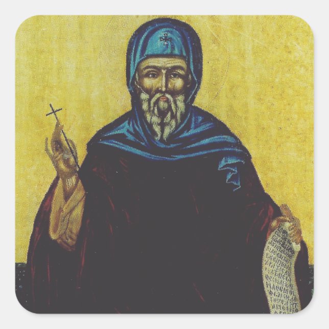 Heilige Anthony in Ägypten Quadratischer Aufkleber (Vorderseite)