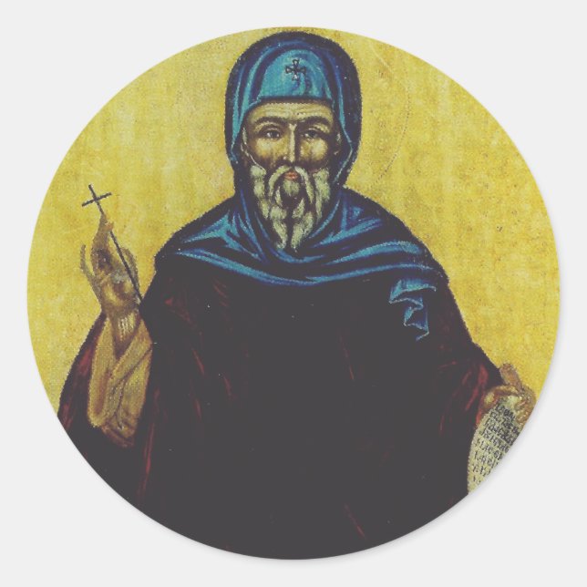 Heilige Anthony in Ägypten Runder Aufkleber (Vorderseite)