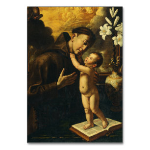 Heilige Anthony von Padua mit dem Baby Jesus Tischnummer