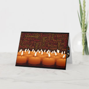 Heilige Anwesenheit und kümmerte Hände in der Karte