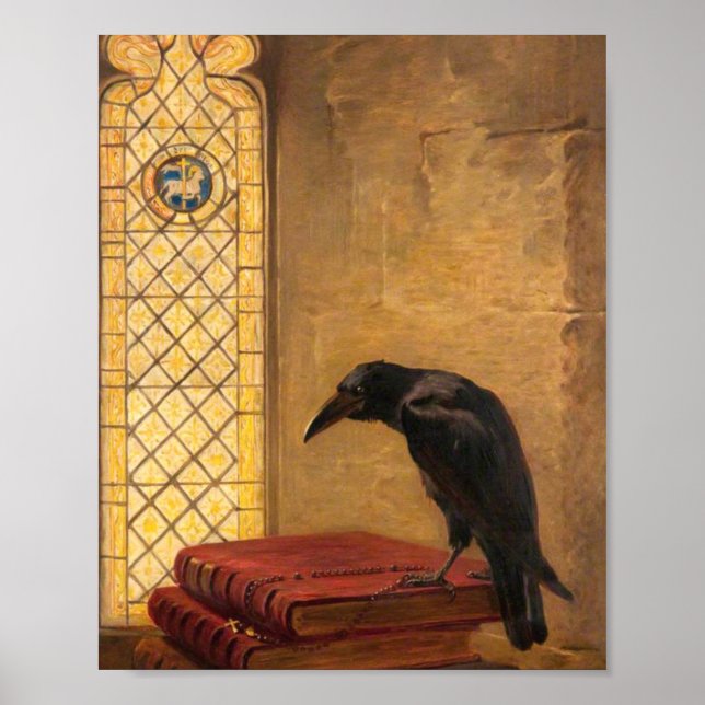 Heilige aus Jackdaw Rheims Raven Briton Riviere Poster (Vorne)
