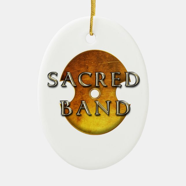 Heilige Band-Logo-Verzierung Keramik Ornament (Vorne)