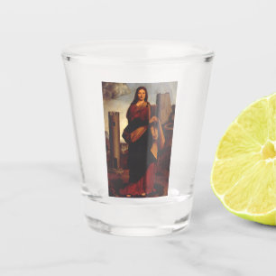 Heilige Barbara Heilige Ikone Grafik Kunst Schnapsglas