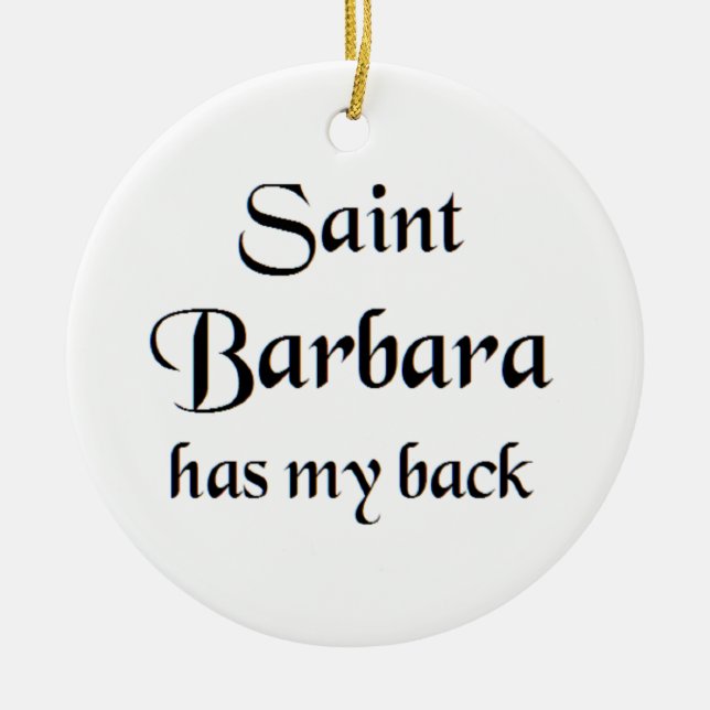 heilige Barbara Keramik Ornament (Vorne)